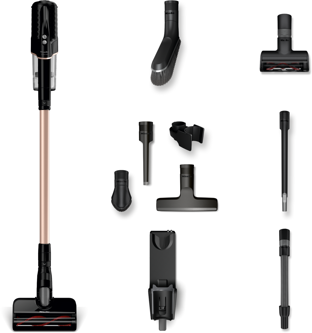 Miele Duoflex HX1 Total Care Obsidian Black side profile, sold and serviced at Avon Vacuums in Avon, Connecticut