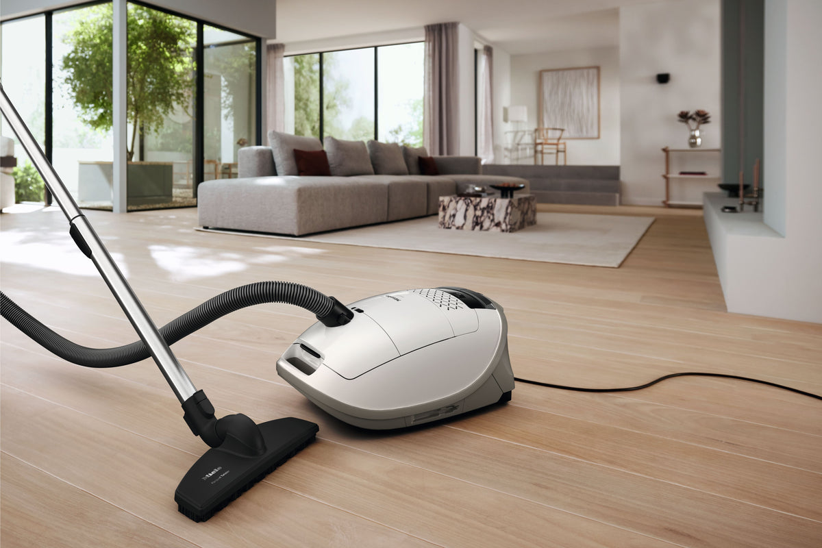 Genuine Miele Parquet Twister parquet brush | 7155710 — floorbrush shown attached to a vacuum