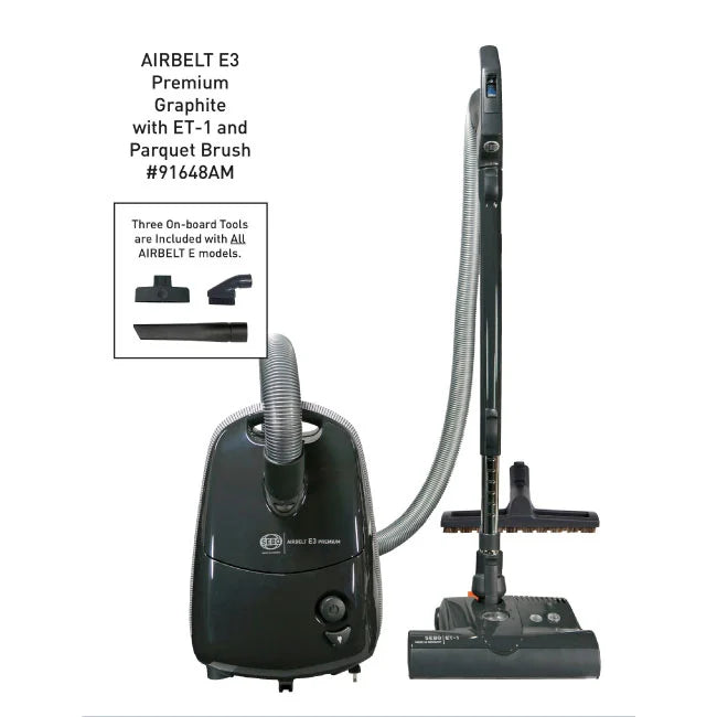 SEBO Airbelt E3 Premium Canister Vacuum with ET-1 Powerhead - Avon Vacuums