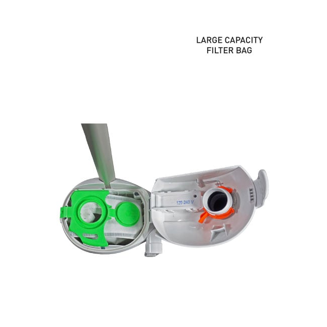 SEBO DART Upright Vacuum with ET-1 Power Head – Arctic White