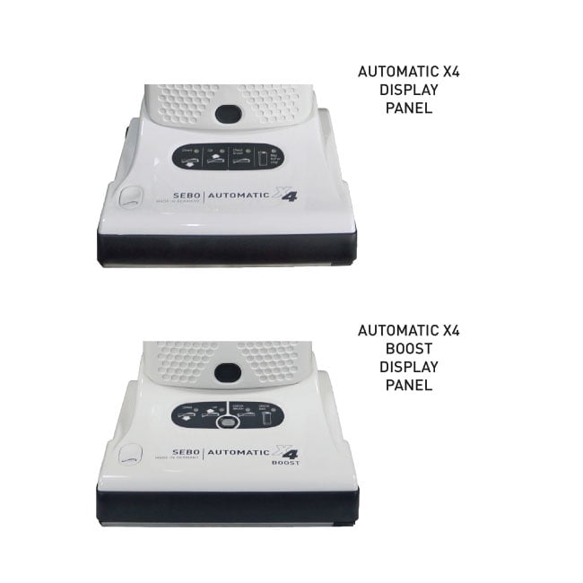 SEBO Automatic X4 Boost powerhead display panel with Boost button