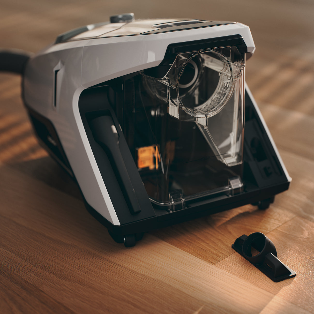 Miele Blizzard CX1 — large 33 ft cleaning radius benefit
