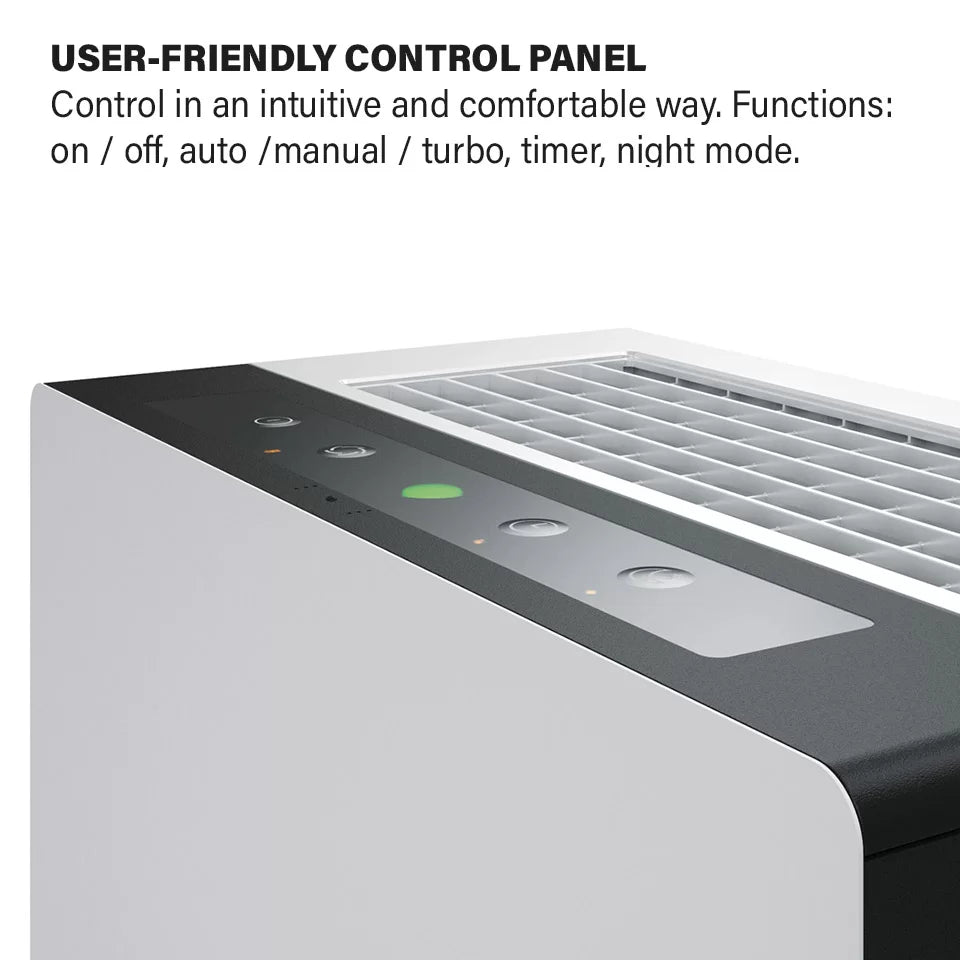 IDEAL AP80 Pro controls for automatic turbo timer and quiet modes