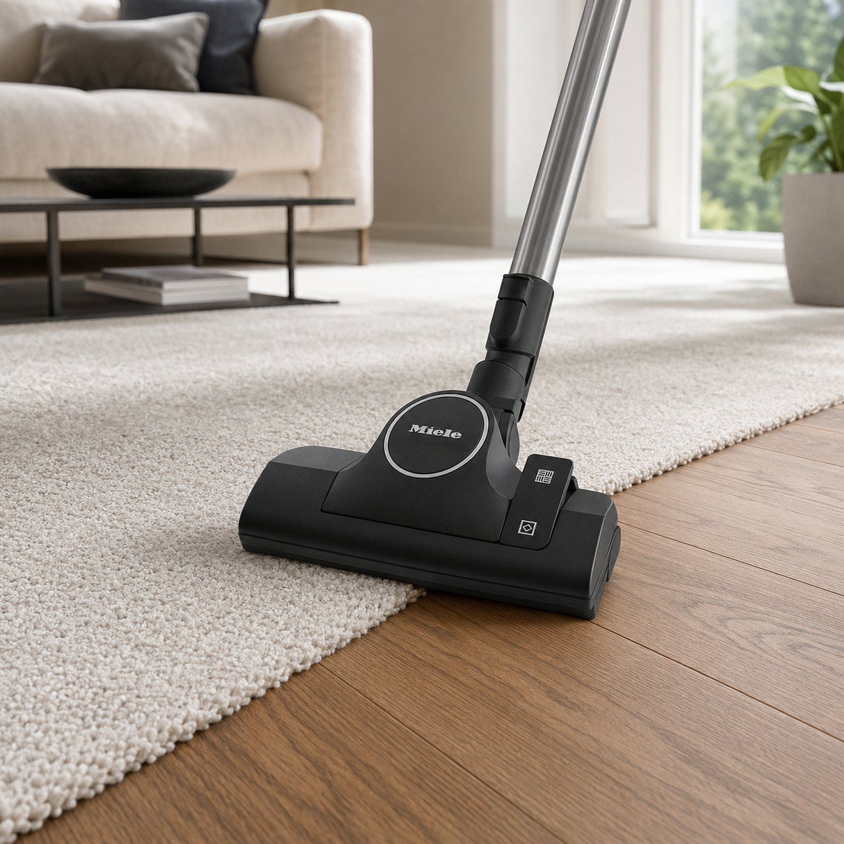 Genuine Miele SBD 365-3 AllTeQ Floorhead shown in a realistic home or maintenance setting