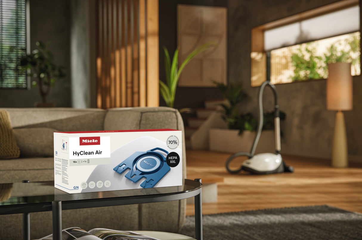 Miele HyClean Air GN Performance Pack lifestyle with Classic C1 vacuum