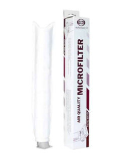 SEBO 5036AM tubular microfilter beside its original SEBO packaging