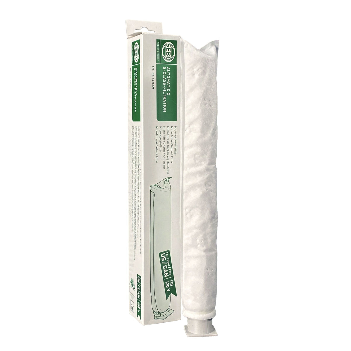 SEBO 5425AM Pre-motor Anti-Odor Filter AUTOMATIC X, G, 300, 350 (with Green Box)