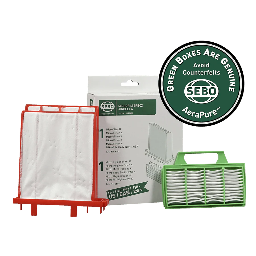 SEBO Airbelt K-Series Microfilter Box (6191AM) | Genuine Filter Replacement - Avon Vacuums