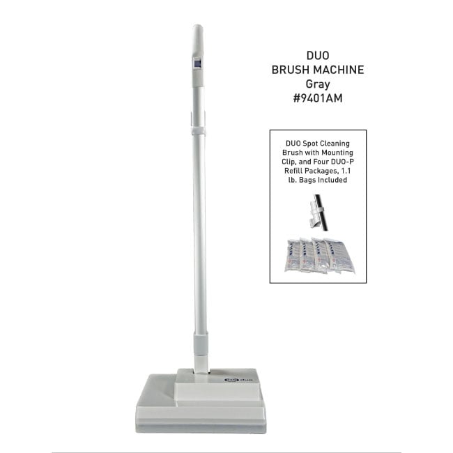 SEBO DUO dry carpet cleaning brush machine with DUO-P powder and hand brush
