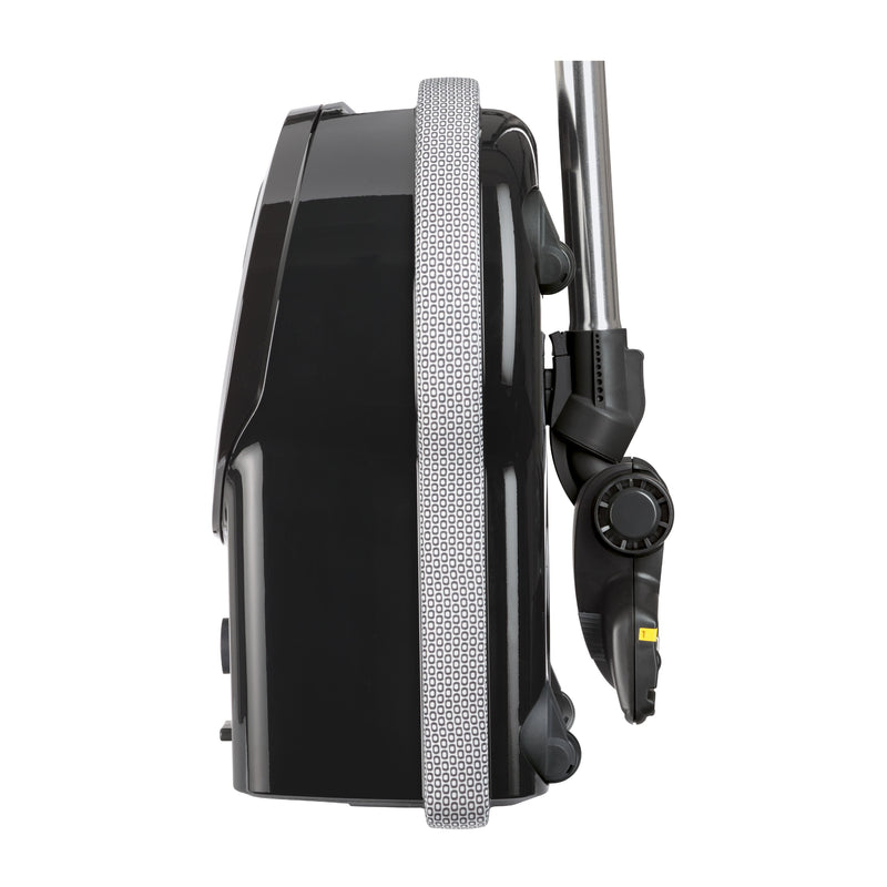 SEBO Airbelt D4 Premium canister vacuum in black — the best vacuum for pets and large homes, sold and serviced at Avon Vacuums in Avon, CT