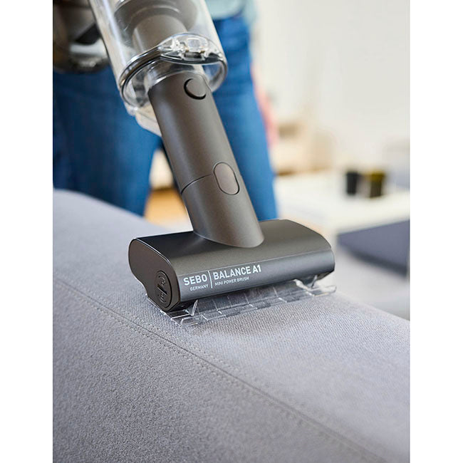 SEBO BALANCE A1 mini power brush cleaning upholstery