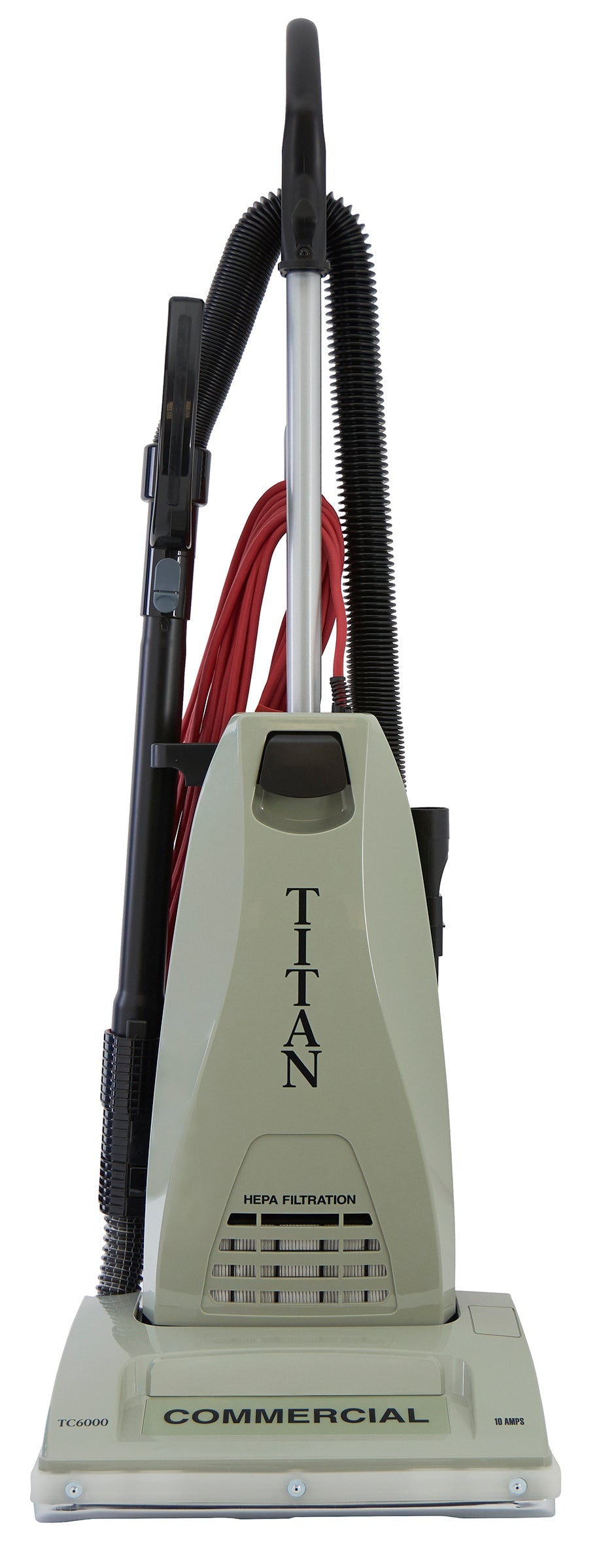 Titan TC6000.2 commercial upright vacuum featured in Avon Vacuums Titan comparison guide