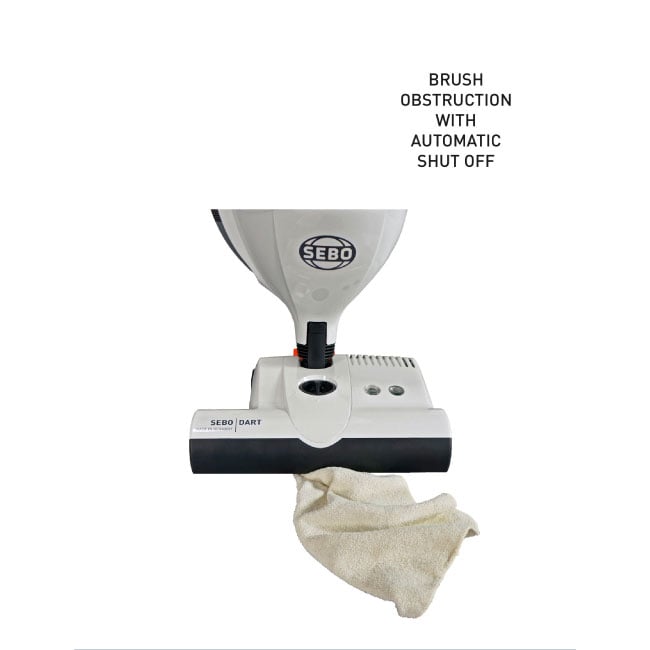 SEBO DART Upright Vacuum with ET-1 Power Head – Arctic White