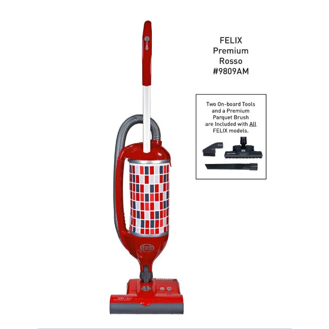 SEBO Felix Premium upright vacuum in Rosso