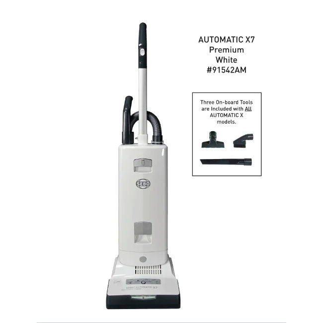 SEBO Automatic X7 upright vacuum in white