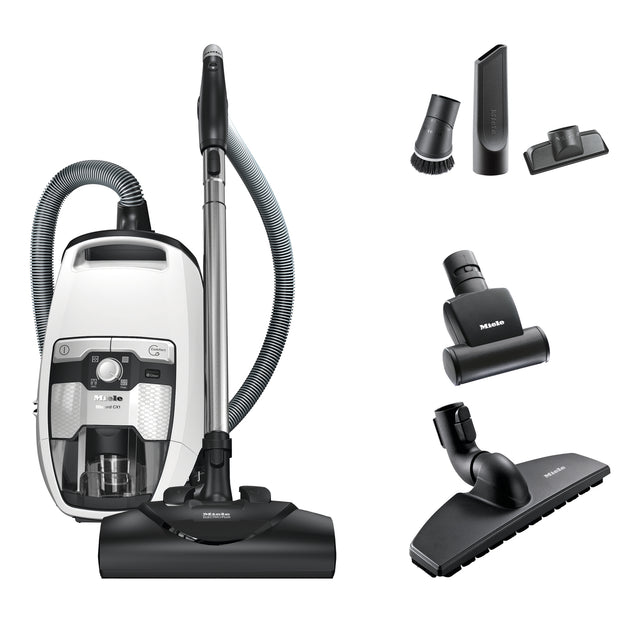 Genuine Miele Blizzard CX1 Cat & Dog PowerLine Bagless Canister Vacuum Cleaner - Lotus White - Avon Vacuums
