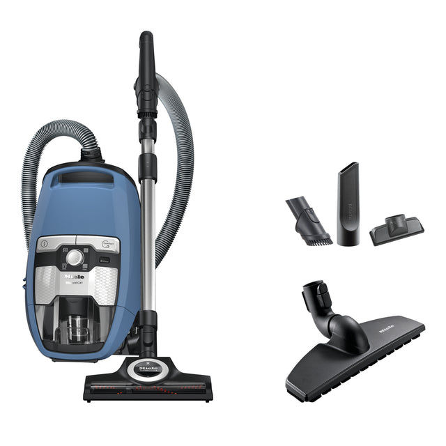 Genuine Miele Blizzard CX1 Turbo Team PowerLine Bagless Canister Vacuum Cleaner - Tech Blue - Avon Vacuums