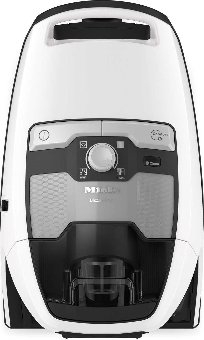 Genuine Miele Blizzard CX1 Cat & Dog PowerLine Bagless Canister Vacuum Cleaner - Lotus White - Avon Vacuums