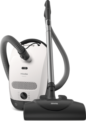 Miele Classic C1 Cat and Dog PowerLine canister vacuum in Lotus White