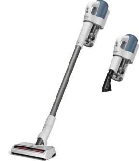 Miele Duoflex HX1 cordless stick vacuum in Nordic Blue, sold and serviced at Avon Vacuums in Avon, Connecticut