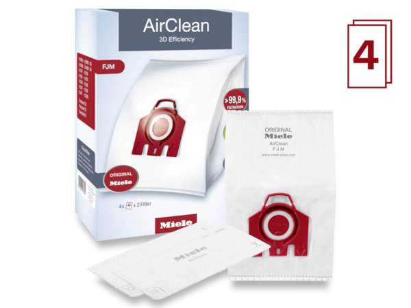 Miele AirClean 3D Efficiency FilterBags Type FJM – 4 Pack