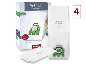 Miele AirClean 3D FilterBags Type U, 4 Pack - Avon Vacuums