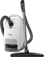 Miele Guard M1 Parquet XL canister vacuum in Brilliant White, sold and serviced at Avon Vacuums in Avon, Connecticut