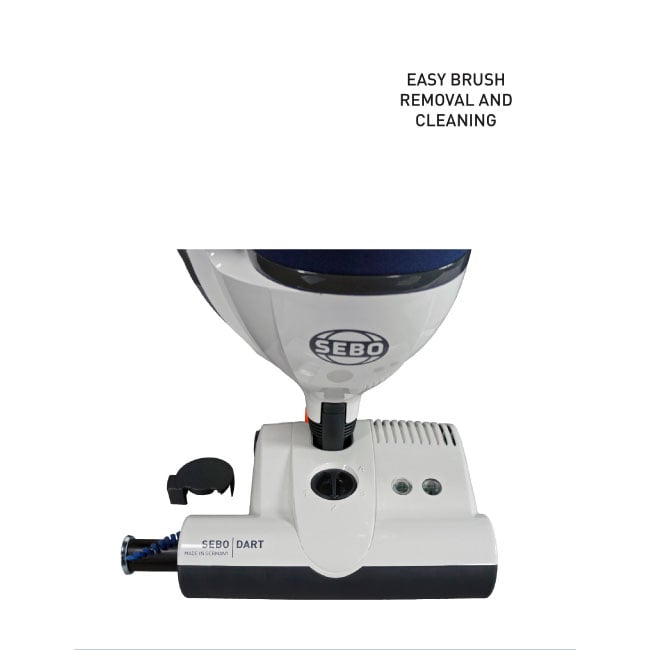 SEBO DART Upright Vacuum with ET-1 Power Head – Arctic White