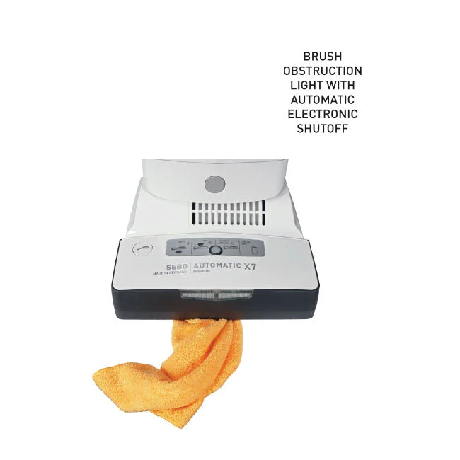 SEBO Automatic X8 Wide Track Upright Vacuum - 15" Cleaning Path Handle - Avon Vacuums