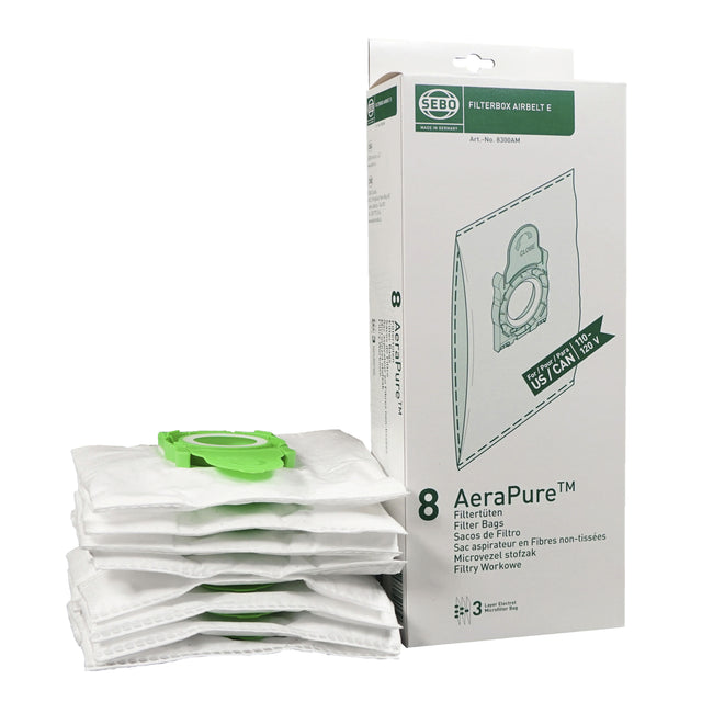 SEBO 8300ER Filterbox (8 Bags) for Airbelt E Series - Avon Vacuums
