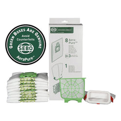 SEBO Airbelt E-Series Service Box (8334AM) | 8 Bags & Filter Set - Avon Vacuums