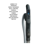 SEBO AIRBELT E3 Premium Canister Vacuum with Dual-Control Handle, ET-1 and Parquet Brush