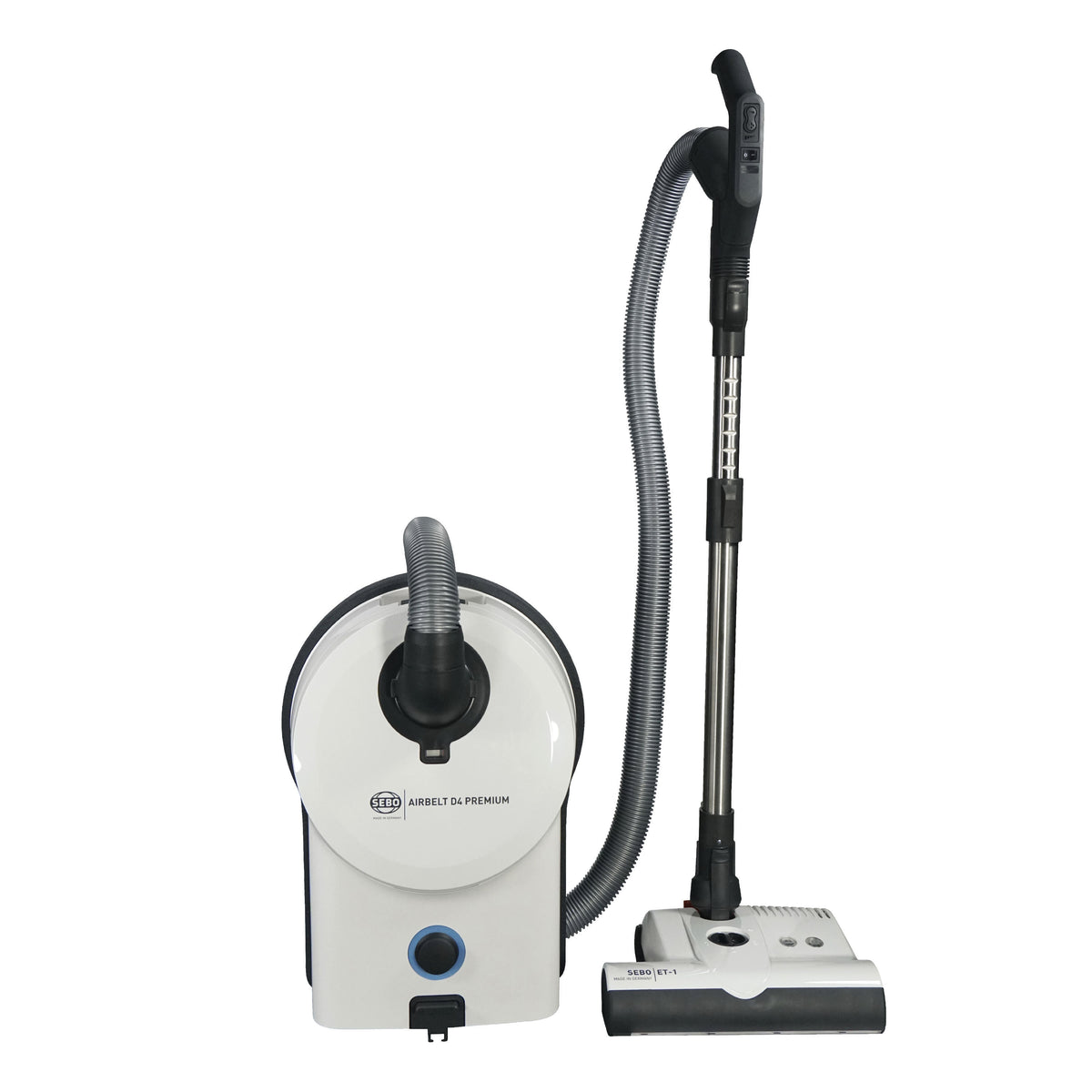 SEBO AIRBELT D4 Premium canister vacuum in white