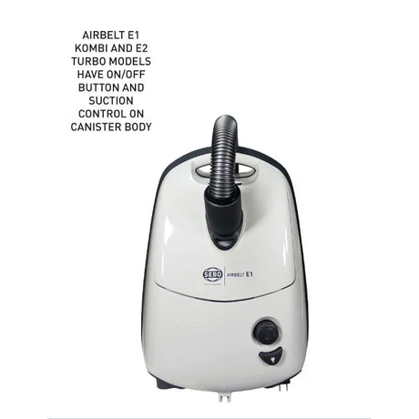 SEBO Airbelt E1 Kombi Canister Vacuum – Quiet Hard Floor Specialist - Avon Vacuums