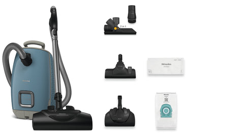 Miele Guard L1 Electro Nordic Blue — floorhead and wand detail