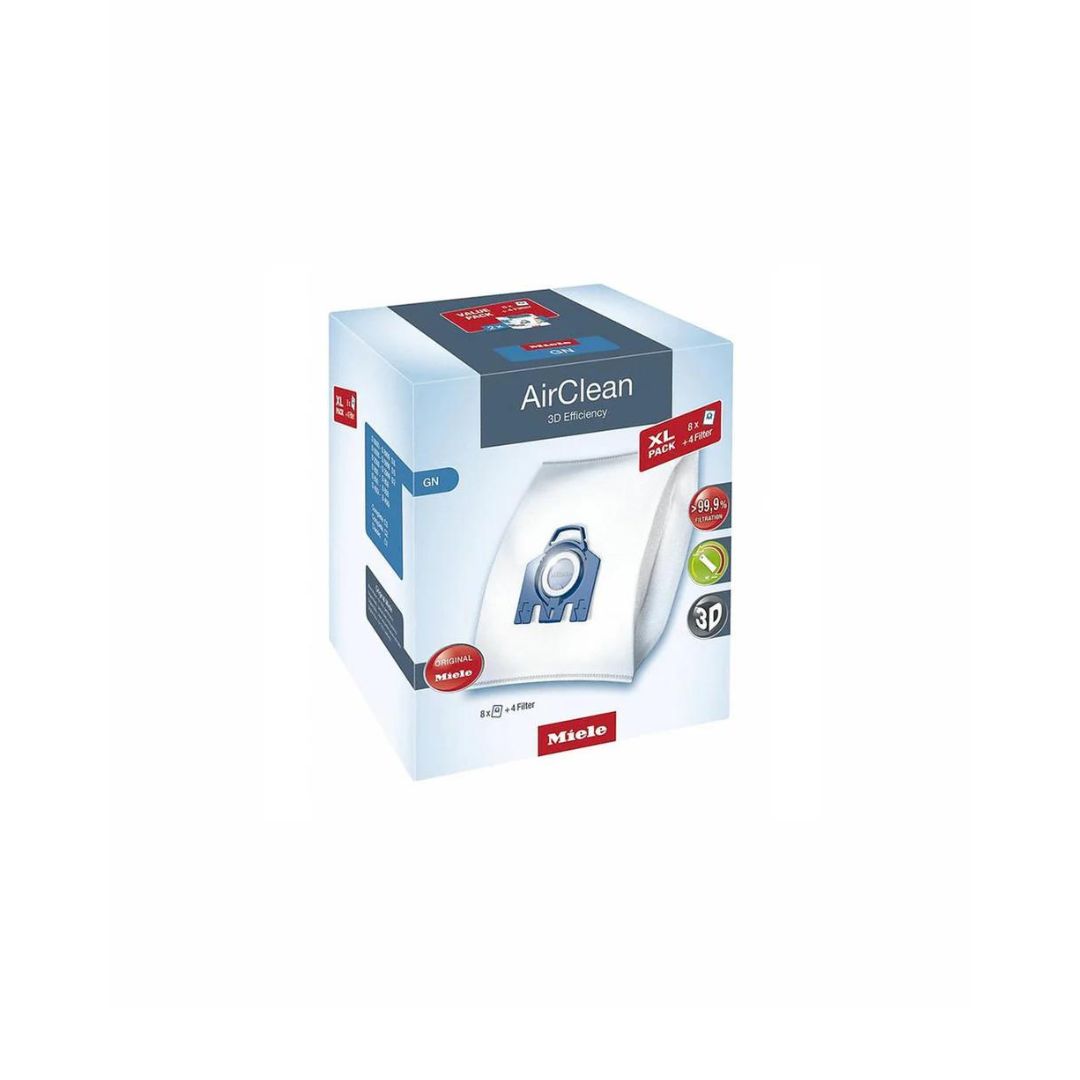 Miele XL-Pack AirClean 3D GN Dustbags: 8 Bags + 4 Filters - Avon Vacuums