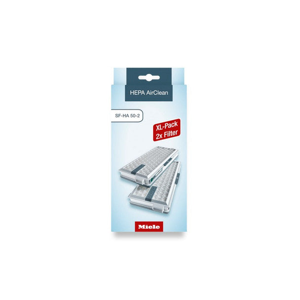 Miele SF-HA 50-2 HEPA AirClean Filter XL Pack: 2 Filters for S4-S8, C1-C3 - Avon Vacuums