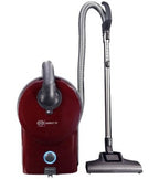 SEBO Airbelt D1 Turbo canister vacuum in black cherry, sold and serviced at Avon Vacuums in Avon, Connecticut