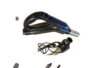 PSB30P 30 ft pigtail central vacuum hose close-up with plug cord for black SEBO ET-1 attachment kit | Avon Vacuums CT
