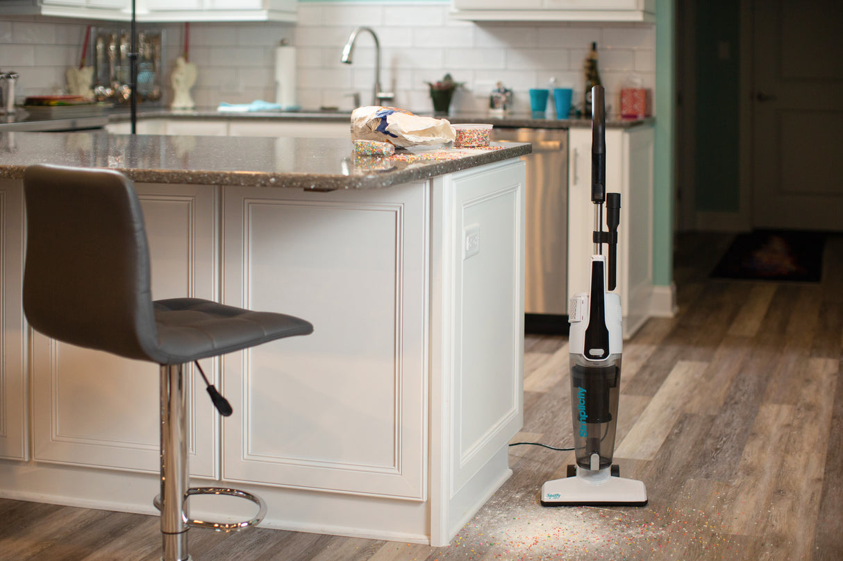 Simplicity Spiffy Broom Vacuum: Lightweight HEPA Stick for Hard Floors - Avon Vacuums