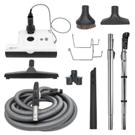 Sebo 35FT Standard Central Vacuum Kit With White ET-1  F2 Power Head - Avon Vacuums