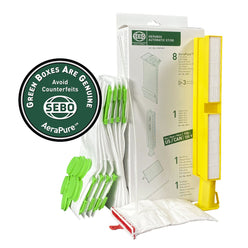 SEBO Automatic X7/X8 HEPA Service Box | 8 Bags, HEPA Filter & Sealing Strip product photo from Avon Vacuums