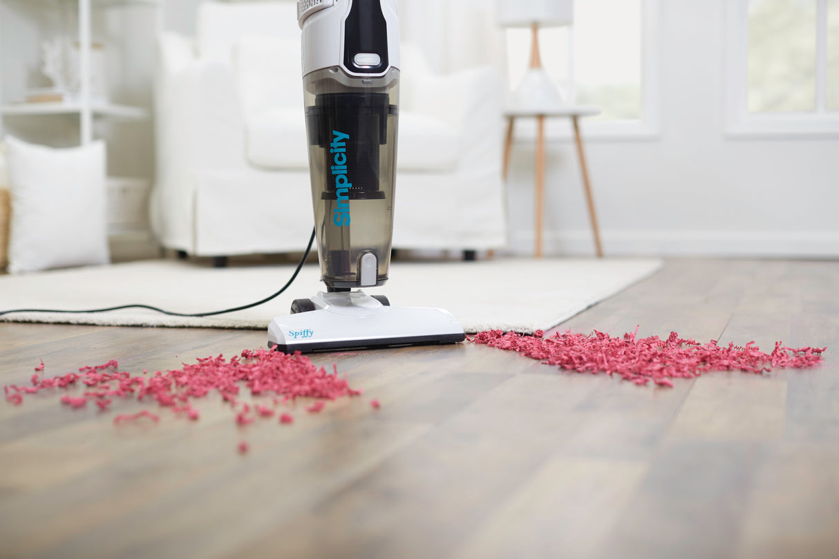 Simplicity Spiffy Broom Vacuum: Lightweight HEPA Stick for Hard Floors - Avon Vacuums