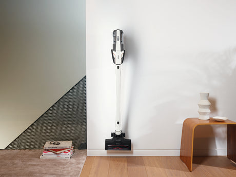 Miele Triflex HX2 Lotus White — living room cleaning lifestyle