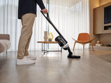 Miele Triflex HX2 Lotus White — dustbin emptying detail