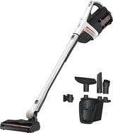 Miele Triflex HX2 Lotus White cordless stick vacuum — full machine view