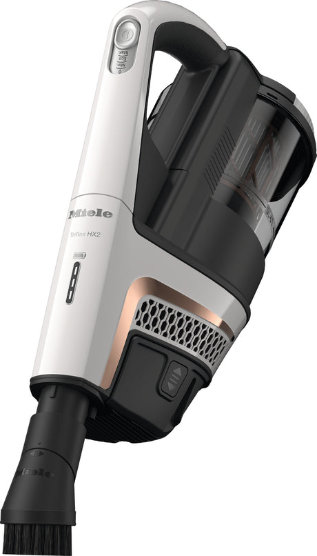 Miele Triflex HX2 Lotus White — reach mode profile view