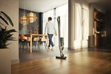 Miele Triflex HX2 Pro Infinity Grey — dustbin emptying detail