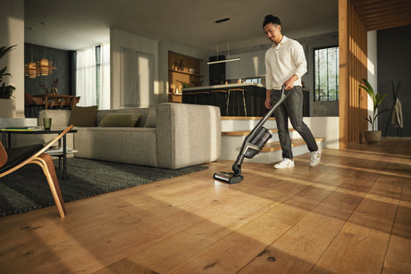 Miele Triflex HX2 Pro Infinity Grey — self-standing in kitchen