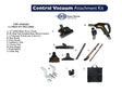 Avon Vacuums 30' direct connect central vacuum attachment kit with 12" SEBO ET-1 power nozzle (black) — full 11-piece kit contents | Avon Vacuums CT
